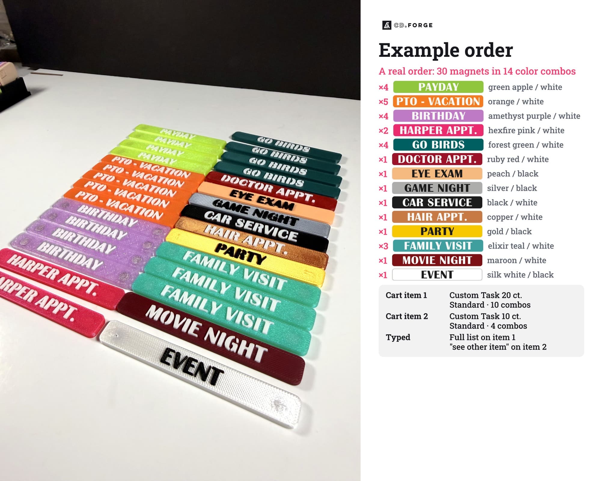 Whiteboard Calendar Magnets, photo 4